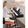 VEVOR Weighted Digital Piano, 88 Keys Fully Weighted, Electric Piano Dual Keyboard & Speakers, with Sustain Pedal, Recording Fun