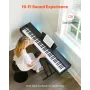 Weighted Digital Piano, 88 Keys Fully Weighted, Electric Piano Dual Keyboard & Speakers, with Sustain Pedal, Recording Function,