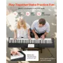 VEVOR Weighted Digital Piano, 88 Keys Fully Weighted, Electric Piano Dual Keyboard & Speakers, with Sustain Pedal, Recording Fun