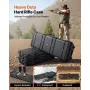 Hard Rifle Case, Lockable Rifle Case with Pre-cut Foams, 1320 mm Gun Storage with Wheels, Heavy Duty IP67 Waterproof & Dustproof