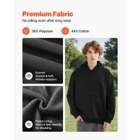 Herre Pullover Hættetrøje, X-Large Størrelse, Fleece Langærmet