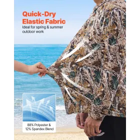 VEVOR Camo hættetrøje, stor størrelse, sweatshirt med hætte til mænd, fugttransporterende og åndbar, Hurtigtørrende,