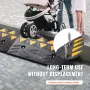 Rubber Curb Ramp 2 Pack, 5" Rise Height Heavy-Duty 33069 lbs/15 T Capacity Threshold Ramps, Driveway Ramps with Stable Grid Stru