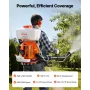 Backpack Fogger Sprayer, 63CC 3HP Engine, Gas Powered Fogger Sprayer with 16L Tank, Powder and Liquid Mister Duster System for E