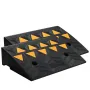 Rubber Curb Ramp 2 Pack, 5" Rise Height Heavy-Duty 33069 lbs/15 T Capacity Threshold Ramps, Driveway Ramps with Stable Grid Stru