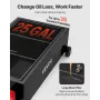 Low Profile Oil Drain Pan, 94.6 L Capacity, Rolling Oil Drain Pan with Manual Pump, 2.2 m Hose & T Folding Handle, Leak-proof & 