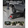 Low Profile Oil Drain Pan, 94.6 L Capacity, Rolling Oil Drain Pan with Manual Pump, 2.2 m Hose & T Folding Handle, Leak-proof & 