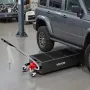 Low Profile Oil Drain Pan, 94.6 L Capacity, Rolling Oil Drain Pan with Manual Pump, 2.2 m Hose & T Folding Handle, Leak-proof & 