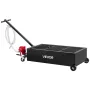 Low Profile Oil Drain Pan, 94.6 L Capacity, Rolling Oil Drain Pan with Manual Pump, 2.2 m Hose & T Folding Handle, Leak-proof & 
