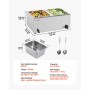 COMMERCIAL ELEKTRISK FOOD VARMER 2-PAN BOLDTOP BUFFET 17L BAIN MARIE