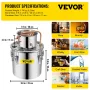 Moonshine Still Distillery Kit 3.3Gal vand essentiel olie