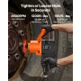 1-Inch Air Impact Wrench, Twin Hammer Air Impact Gun, Up to 1626N.m Reverse Torque, 4600RPM 6-Speed Pneumatic Wrench for Heavy D