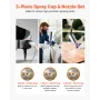 3-Piece Air Spray Gun Kit, Professional Auto Paint Spray Gun Set with 3 Nozzles (1/1.4/1.8mm), 3 Cups & Air Regulator, Gravity F