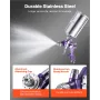 VEVOR 3-Piece Air Spray Gun Kit, Professional Auto Paint Spray Gun Set with 3 Nozzles (1/1.4/1.8mm), 3 Cups & Air Regulator, Gra