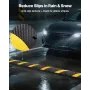1830MM Rubber Speed Bump, 2 Channel, Heavy Duty Traffic Speed Hump, 9,979 kg/axle Load Capacity, Cable Protector Ramp with Expan