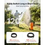 Industrial Concrete Sprayer with Wheeled Cart, 14L Stainless Steel Sprayer, Heavy Duty Tri-Poxy Pump Sprayers, 52cm Wand, 1.2m &