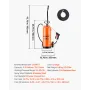 Industrial Concrete Sprayer with Wheeled Cart, 14L Stainless Steel Sprayer, Heavy Duty Tri-Poxy Pump Sprayers, 52cm Wand, 1.2m &