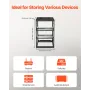 16U Open Frame Network Rack, 585 mm Depth, Wall Mounted or Floor Standing Server Rack, Heavy Duty 4 Post, with Vented Shelves & 