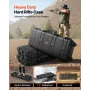 Hard Rifle Case, Lockable Rifle Case with Pre-cut Foams, 1016 mm Gun Storage with Wheels, IP67 Waterproof & Dustproof Movable La