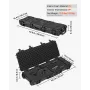 Hard Rifle Case, Lockable Rifle Case with Pre-cut Foams, 1016 mm Gun Storage with Wheels, IP67 Waterproof & Dustproof Movable La