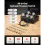 VEVOR Hydraulic Pressure Test Kit, 10/60/160/400/600 Bar (150/900/2300/6000/9000 PSI), Hydraulic Gauge Kit 5 Gauges 20 Couplings