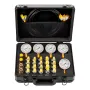 Hydraulic Pressure Test Kit, 10/60/160/400/600 Bar (150/900/2300/6000/9000 PSI), Hydraulic Gauge Kit 5 Gauges 20 Couplings 4 Qui