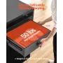 3U Rack Mount Drawer, 22.68 kg Max Load-Bearing, Lockable Server Cabinet Case, Sliding Drawer with Lock and Cable Management Hol