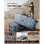 Hard Rifle Case, Lockable Rifle Case with Pre-cut Foams, 1016 mm Gun Storage with Wheels, IP67 Waterproof & Dustproof Movable La