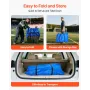 Portable Folding Bench, 8 Seat Foldable Soccer Bench with Side Pockets and Carrying Bag, Lightweight Sideline Seating with Back 