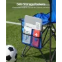 bærbar foldebænk, 8-sæders foldbar fodboldbænk med sidelommer