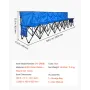 Portable Folding Bench, 8 Seat Foldable Soccer Bench with Side Pockets and Carrying Bag, Lightweight Sideline Seating with Back 