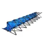 Portable Folding Bench, 8 Seat Foldable Soccer Bench with Side Pockets and Carrying Bag, Lightweight Sideline Seating with Back 