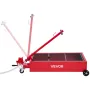 VEVOR Low Profile Oil Drain Pan, 75.7 L Capacity, Rolling Oil Drain Pan with Manual Pump, 2.2 m Hose & T Folding Handle, Leak-pr