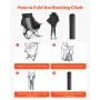 opvarmet campingstol, 3 varmeindstillinger, polstret foldbar