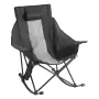 Heated Camping Chair, 3 Heating Settings, Large-Sized Padded Folding Rocker, Heavy Duty Outdoor Lawn Chairs with Pocket & Cuphol
