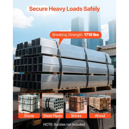 VEVOR Steel Strapping Coil, 19 mm x 0.55 mm x 91 m, Metal Strapping Banding Roll Withstands Harsh Environment, 775.6 kg Break St