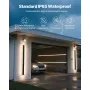 VEVOR udendørs væglamper, 2 stk., 1200 mm lang stribe Moderne udvendige væglampe lysarmaturer, 2700K-6000K, IP65 vandtæt A