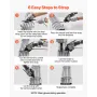 Pneumatic Steel Strapping Machine, 8500 N Tension Force, Metal Strapping Tool Tensioner and Cutter Sealer for 32 mm Width Metal 