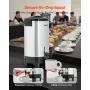 VEVOR kommerciel kaffeurne, 40 kop 6 l dispenser til varme drikke med drypfri vandhane, hurtigbryggende kommerciel