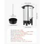Commercial Coffee Urn, 40 Cup 6 L Hot Beverage Dispenser with Dripless Faucet, Quick-Brewing Commercial Coffee Maker, Automatic 
