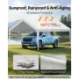 Carport Replacement Canopy, 3.6 x 6 m Potable Garage Tent Top Tarp, UV-Resistant & Waterproof Car Shelter Tarp, Heavy Duty Car P