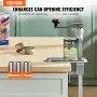 VEVOR Commercial Can Opener, Heavy-Duty Manual Tabletop Cans Opener for Cans Up to 300 mm Height, Height-Adjustable Can Openers 