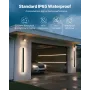 udendørs væglamper, 2 stk., 1000 mm lang stribe Moderne
