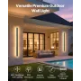 VEVOR Outdoor Wall Lights, 2 Pack, 1200 mm Long Strip Modern Exterior Wall Sconce Light Fixtures, 3000K Warm White, IP65 Waterpr
