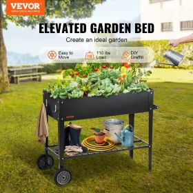 Hævet havebed, 102 x 49 x 89 cm galvaniseret metalplantekasse