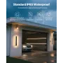 Outdoor Wall Light, 600 mm, Long Strip Modern Exterior Wall Sconce Light Fixtures, 3000K Warm White, IP65 Waterproof, Anti-Rust 