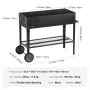 Raised Garden Bed, 42.5 x 19.5 x 31.5 inch Galvanized Metal Planter Box, Elevated Outdoor Planting Boxes with Legs, for Growing 