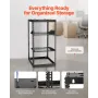 20U Open Frame Network Rack, 585 mm Depth, Wall Mounted or Floor Standing Server Rack, Heavy Duty 4 Post, with Vented Shelves & 