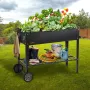 Hævet havebed, 102 x 49 x 89 cm galvaniseret metalplantekasse