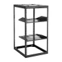 20U Open Frame Network Rack, 585 mm Depth, Wall Mounted or Floor Standing Server Rack, Heavy Duty 4 Post, with Vented Shelves & 